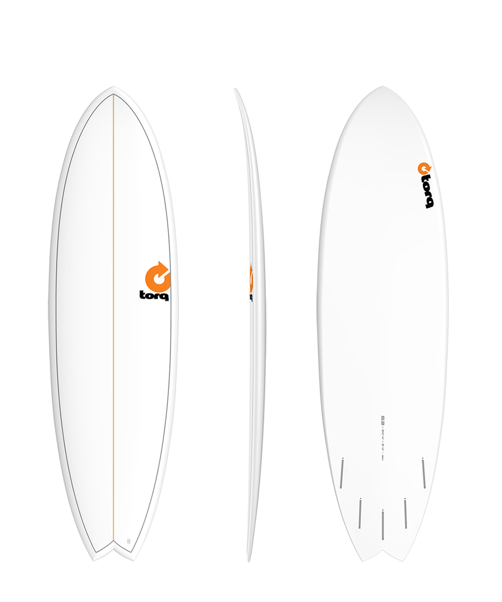 サイズ63x2112x212Torq MOD FISH-6.3 WHITE PIPLINE[Orangeロゴ