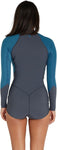 O'Neill Women's Blueprint 2mm Front Zip Long Sleeve Surf Suit Graph/BLUHAZE