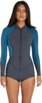 O'Neill Women's Blueprint 2mm Front Zip Long Sleeve Surf Suit Graph/BLUHAZE