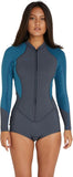 O'Neill Women's Blueprint 2mm Front Zip Long Sleeve Surf Suit Graph/BLUHAZE